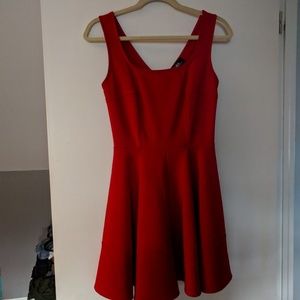 Red skater dress